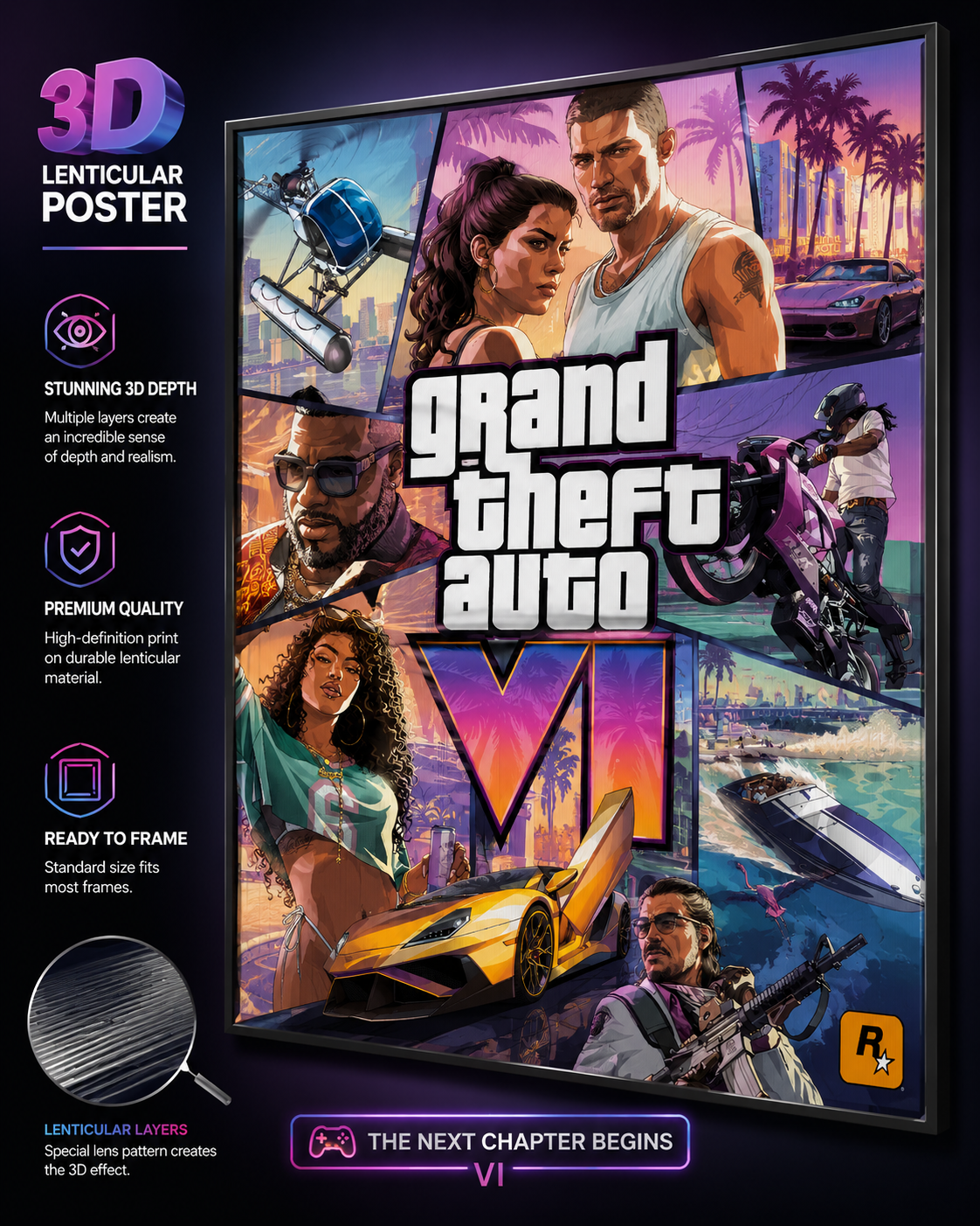 GTA 6 3D Poster